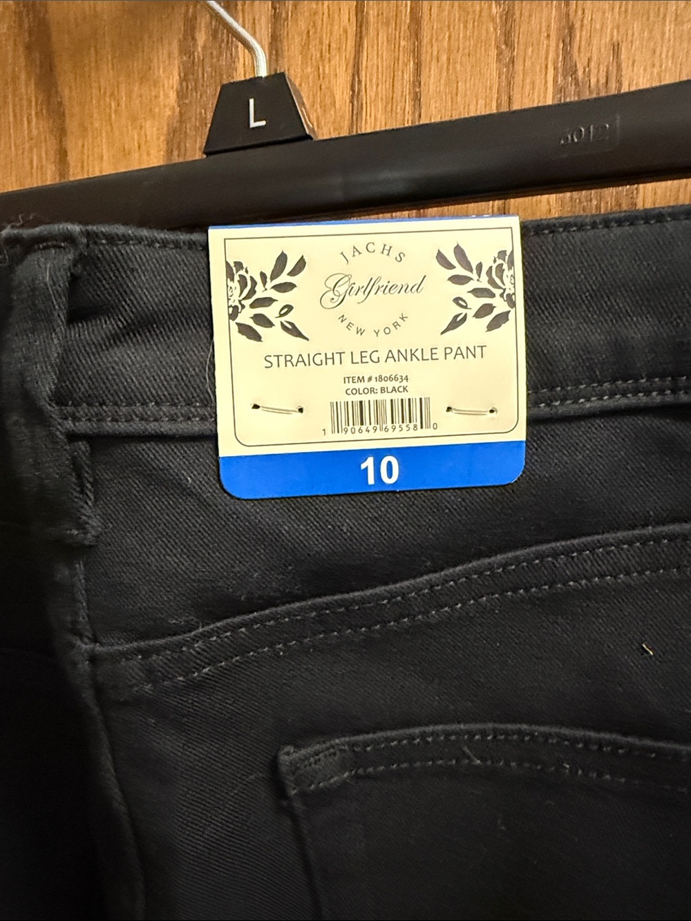JACHS Girlfriend Black Straight Leg Pants - Picture 2 of 3